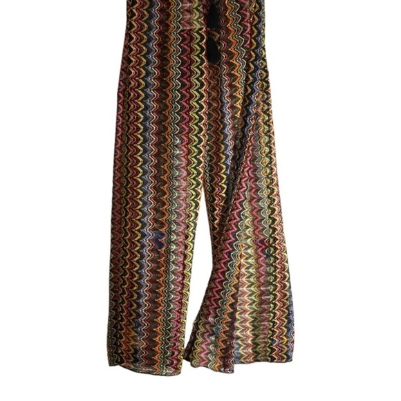 NWT Becca Carnavale Rainbow Sheer Woven Missoni Inspired Cover-Up Pants Large - Picture 6 of 16